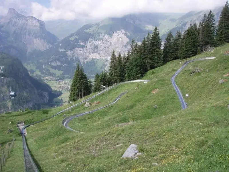 Udsigt fra Rodelbahn Oeschinensee