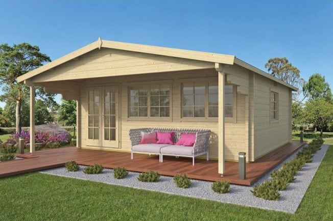 Træhytte: Salem Bjælkehytte - 70 mm - 400865N - 35,4025 m²