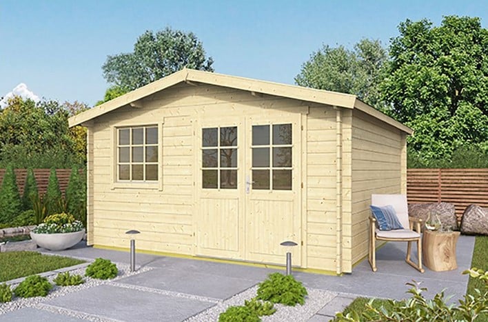 Træhytte: Marco - Bjælkehytte - 15,6 m²