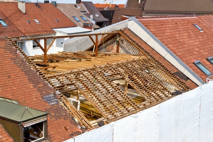 Stormskade på tagflade