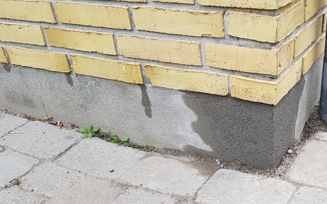 Sokkel efter udbedring