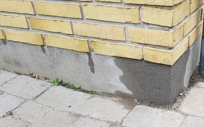 Sokkel efter udbedring